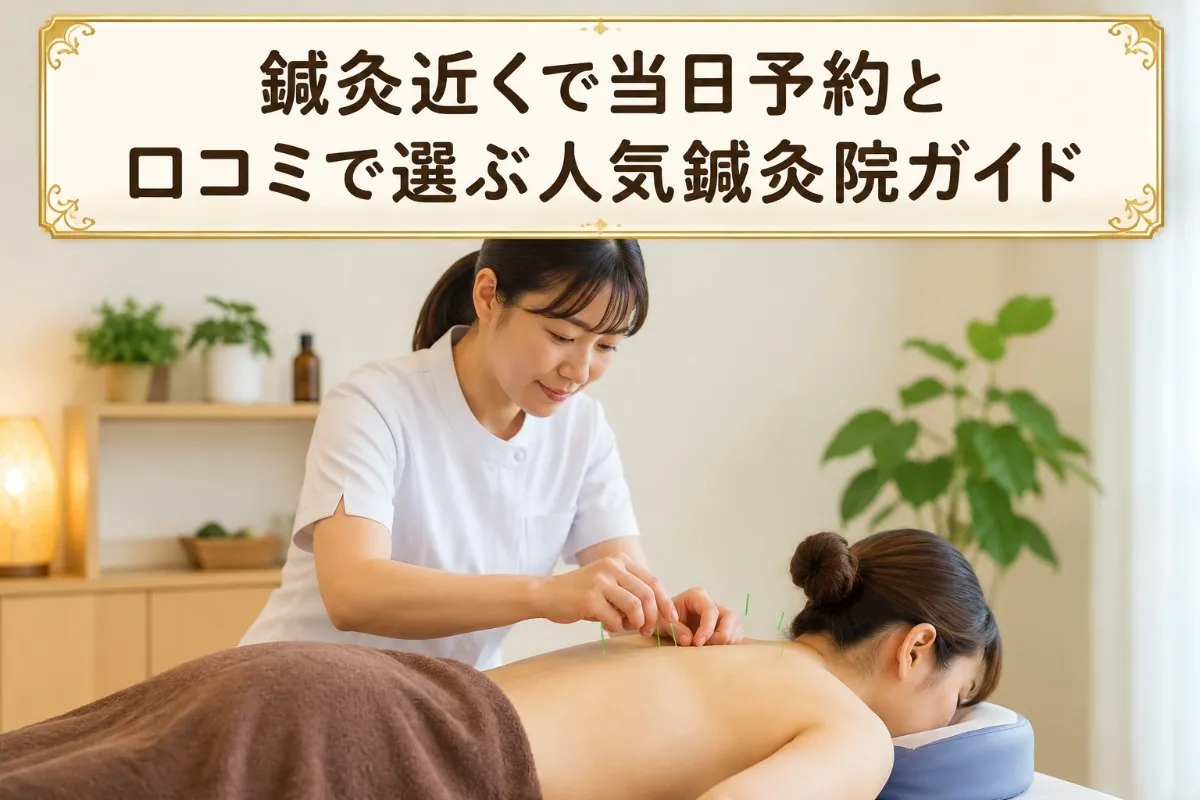 鍼灸近くで当日予約と口コミで選ぶ人気鍼灸院ガイド