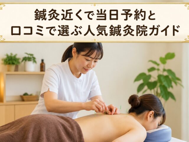 鍼灸近くで当日予約と口コミで選ぶ人気鍼灸院ガイド